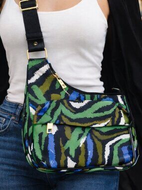 Diane von Furstenberg DVF Printed Nylon Crossbody Bag NWT